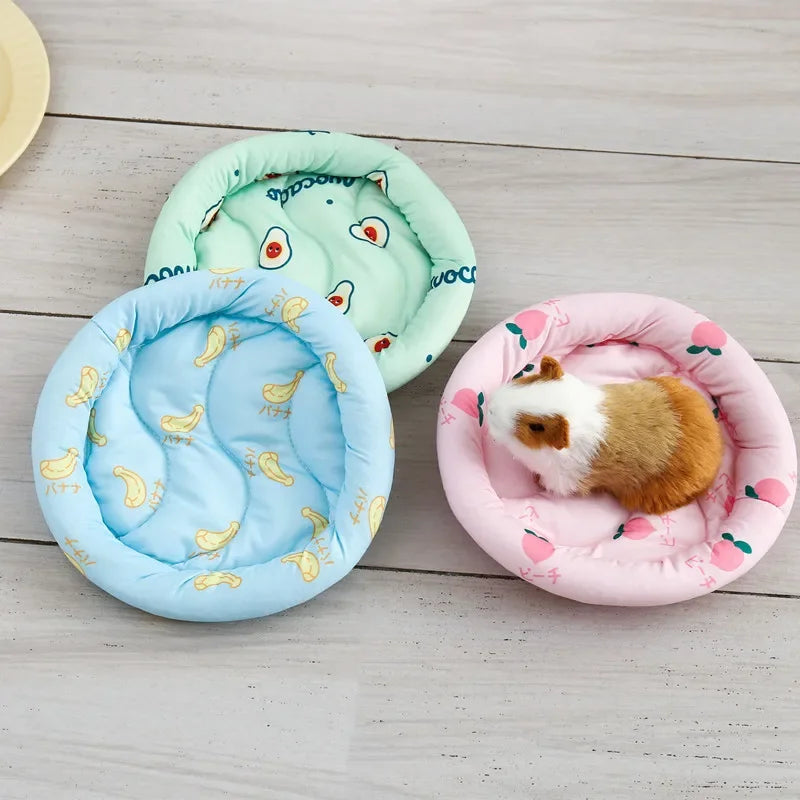 Round Hamster Bed Comfortable Sleeping Mat - Soft Cushion for Hedgehogs Squirrels Mice Guinea Pigs, Cozy Small Animal
