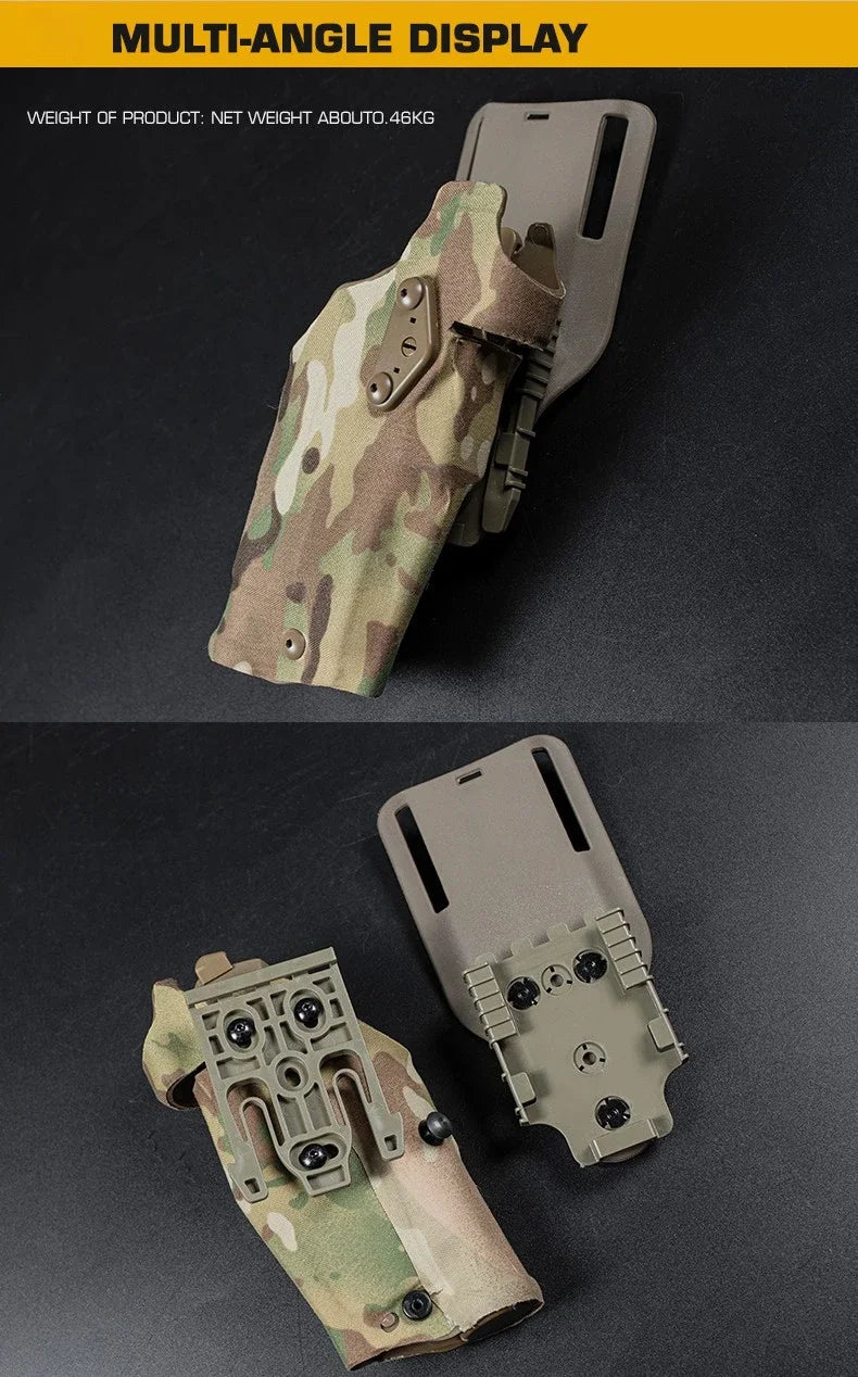 Tactical Gun Holster Glock17 Gen4 with X300 X300U Flashlight Quick Release Drop Leg Holsters Right Left Hand Pistol Gun Carry
