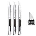 1/5/10 Couteaux utilitaires en acier inoxydable, kit d'outils de coupe de papier, cutters, lames antidérapantes, couteaux de déballage, outils de sculpture artisanale