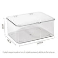 Clear Acrylic Clamshell Storage Organizer Box Multi-Purpose Desktop Organizer for Stationery Home Office Makeup Jewelry Bathroom