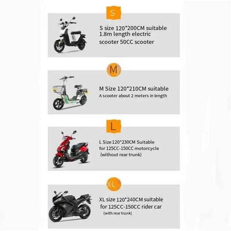 S M L XL Silver Rainproof Car Cover for Bicycle Motorcycle Outdoor Electric Vehicle Sunscreen Protection Accessories
