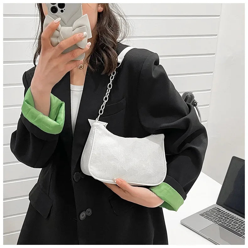 2025 New Fashion Felt Shoulder Bags for Women Small Casual Underarm Bag Female Hand Crossbody Bags for Women Purses and Handbags