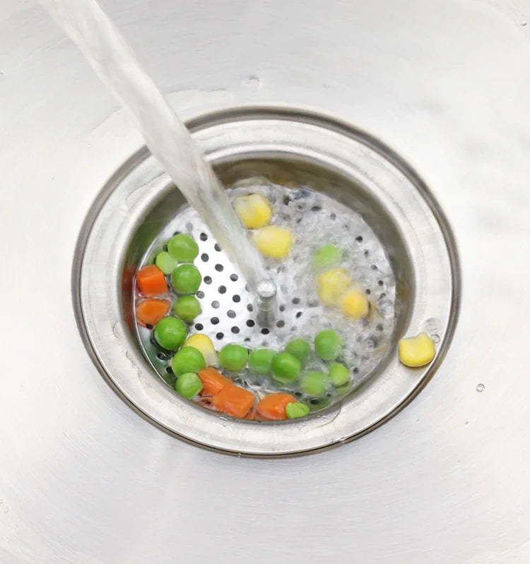 Kitchen Sink Strainer Stopper Stainless Steel Replacement Drain Filter Bathtub Hair Catcher Waste Hole Trap Bathroom Accessories