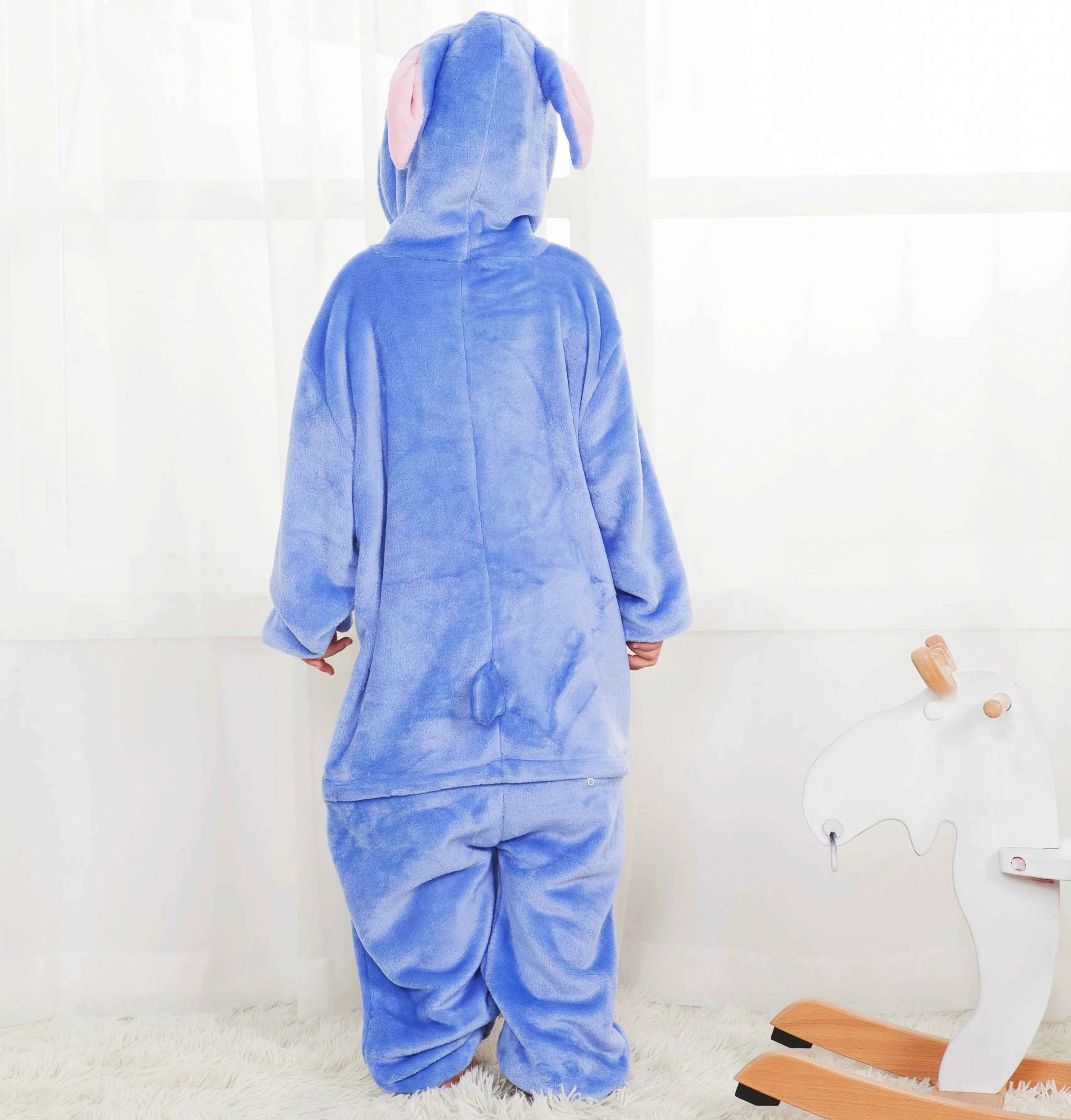 Kigurumi Stitch Cartoon Onesies Kids Children Animal Pajamas Jumpsuits Girls Boys Anime Cosplay Costumes For Christmas Halloween
