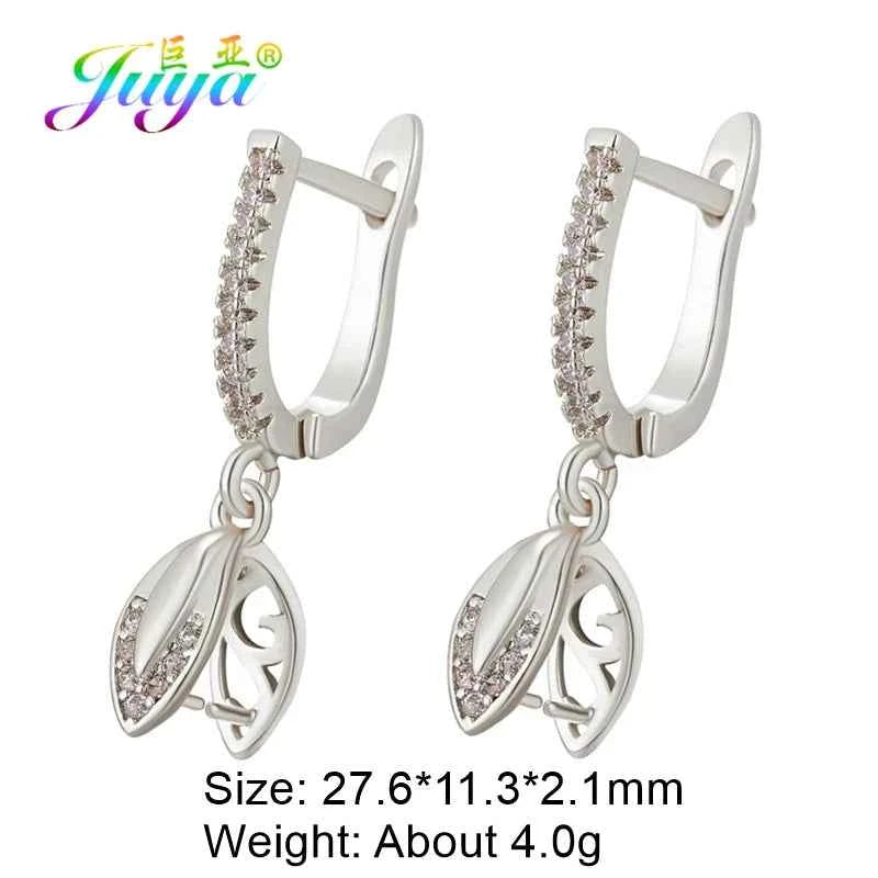 Juya Handmade 18K Real Gold Plated Earwire Fasteners Earring Hooks Accessories For DIY Women's Anti-Allergy Earrings Making