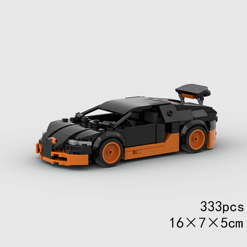 MOC Car Speed RX7 AE86 Chiron R8 Creative Racing Vehicle Model Building Block Super Race brick City Rally Sport Toy Technical