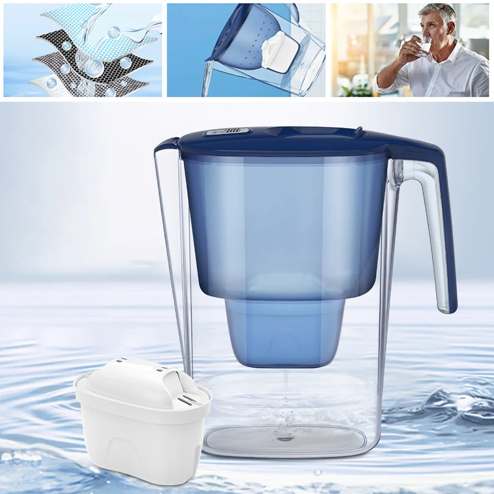 Household Filter Kettle 6 Filter Device Activated Carbon Water Purifier Filter Cartridges Replacement Non-toxic Wate Filter 3.6L
