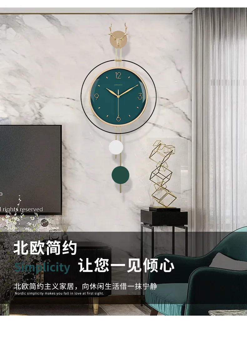Corner Modern Wall Clocks Aesthetic Bedroom Luxury Kitchen Wall Clocks Nautical Nordic Horloges Murales Home Decor Items