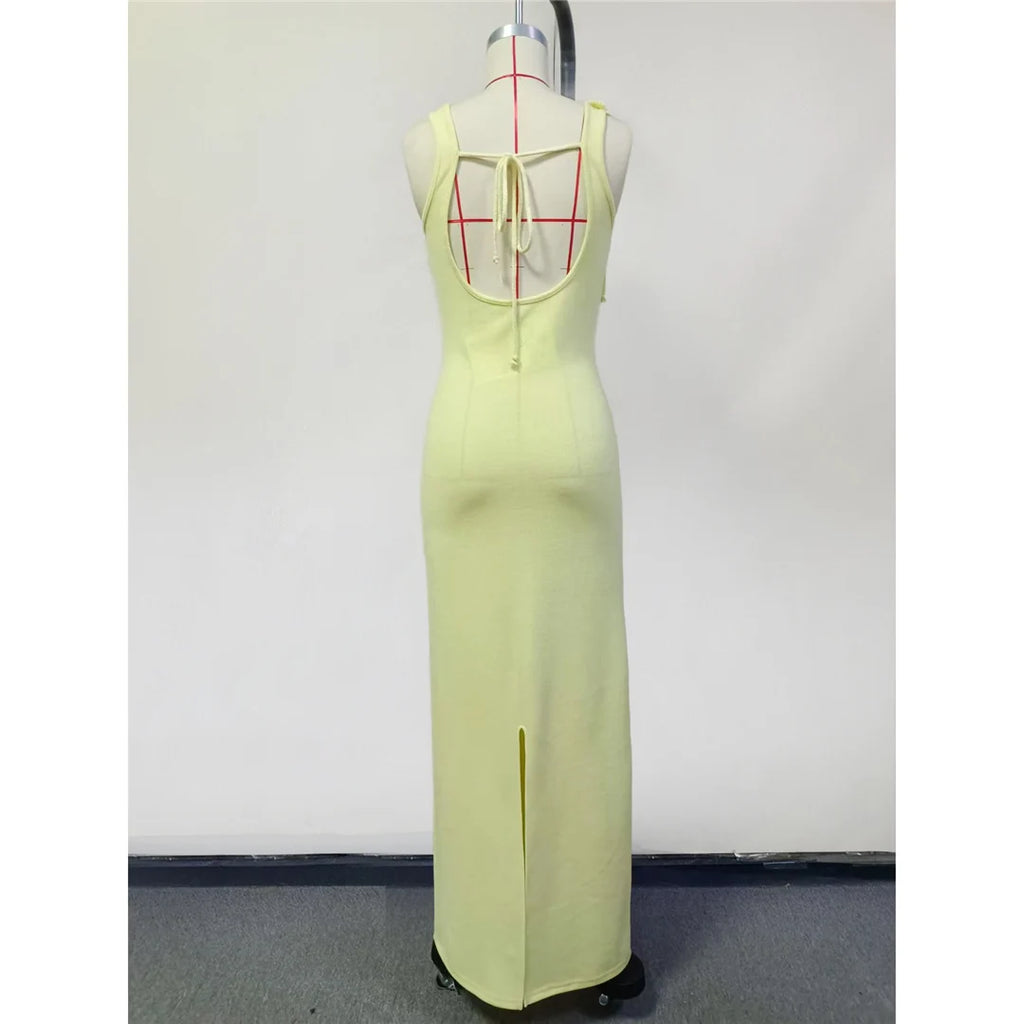Beachwear Cover-ups Knitted Beach Dress Women Vacation Fashion 3D Flower Slim Holiday Outfits Summer Maxi Party Dresses V6181