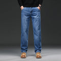 2026 Men Jeans 100% Cotton Thick Straight Plus Big Size 42 44 46 48 140KG Loose Classic Black Denim Trousers Casual Pants