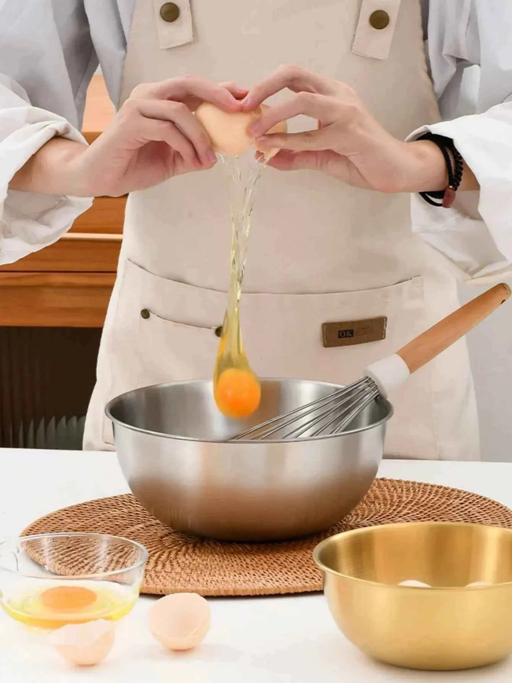 Clearance_Multi Functional Stainless Steel Vegetable Bowl, Egg Mixing Bowl, Drain Basket, Soup Basin, Kitchen Cooking And Storag