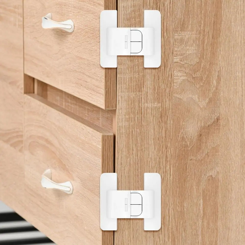 Refrigerator Locks Refrigerator Child Lock Self-Adhesive Fridge Closer Fixed Buckle for Glass Metal Protection Kids Adults Home