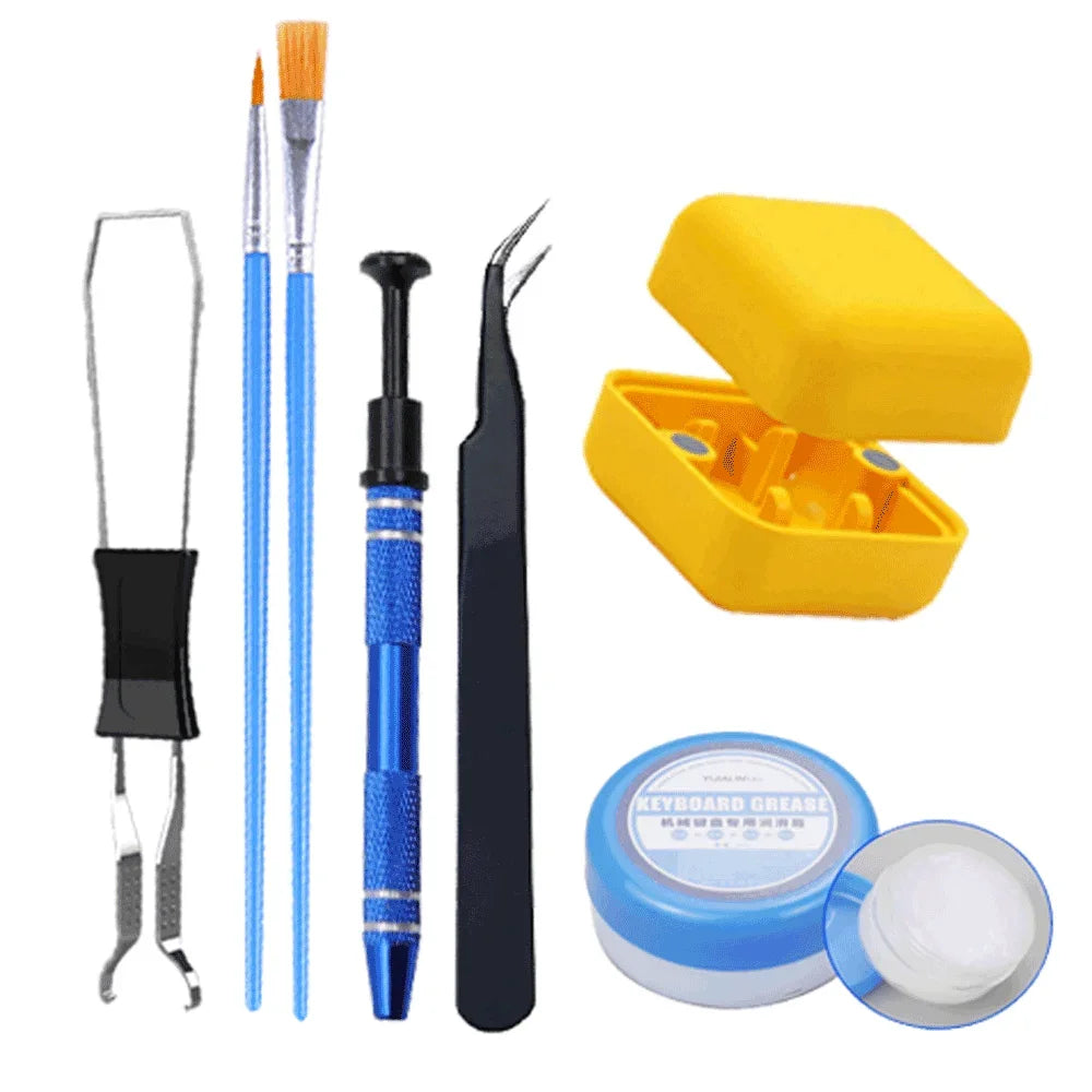 Mechanical Keyboard Kit Switch Puller Opener Keycaps Puller Switch Lubrication Package for Mechanical Gamer Hot Swap Keyboard