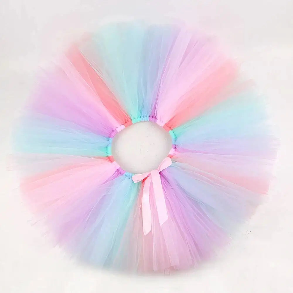 Baby Girls Unicorn Tutu Skirt Outfit for Kids Birthday Party Tulle Skirts Set Children Christmas Halloween Costumes with Wings
