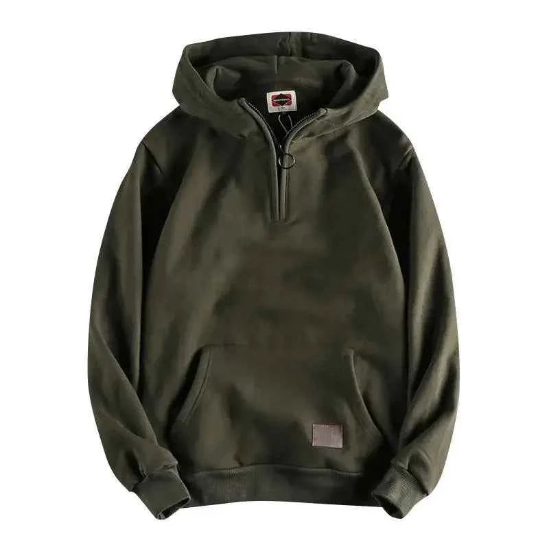 Loose Male Hoodie Solid Autumn Emo Luxury Designer Aesthetic Simple Y2k Vintage Men's Hooded Sweatshirt High Quality Cotton Warm