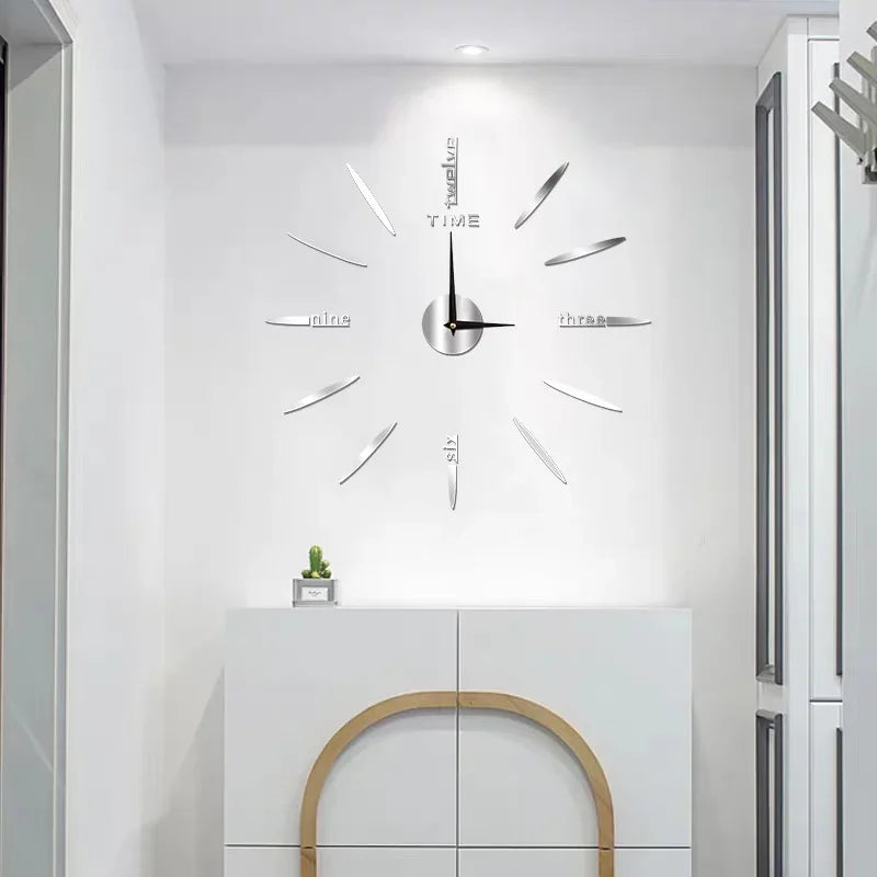 DIY Modern Design Large Wall Clock Fashion Decorative Living Room Wall Clock Home Decoration Clocks Decor Decoration for Bedroom