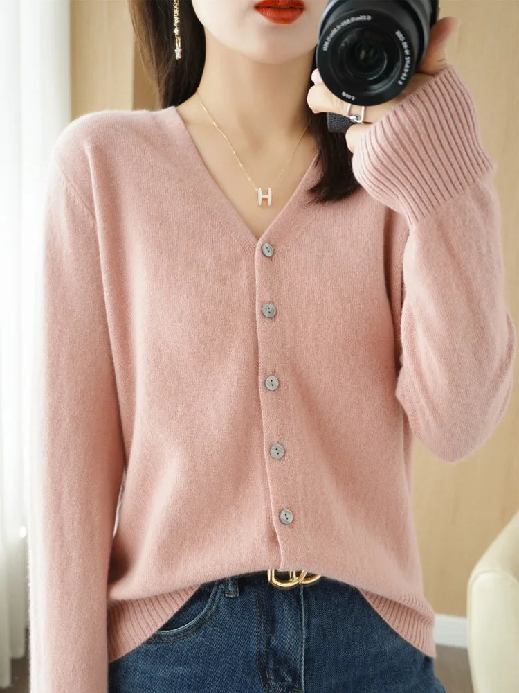 Women Cardigans 2025 Autumn Winter Single Breasted Knitwears Long Sleeve Warm Knit Cardigan Korean Fashion Spring casual Sweater