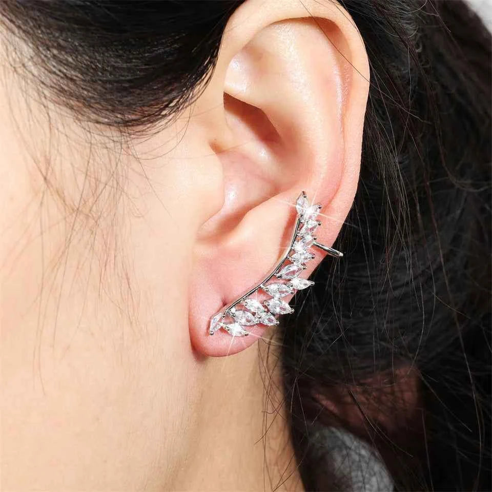 Yupsk Sparkling Cubic Zirconia Stud Earrings Gorgeous Female Wedding Party Fashion Ear Piercing Accessories for Women