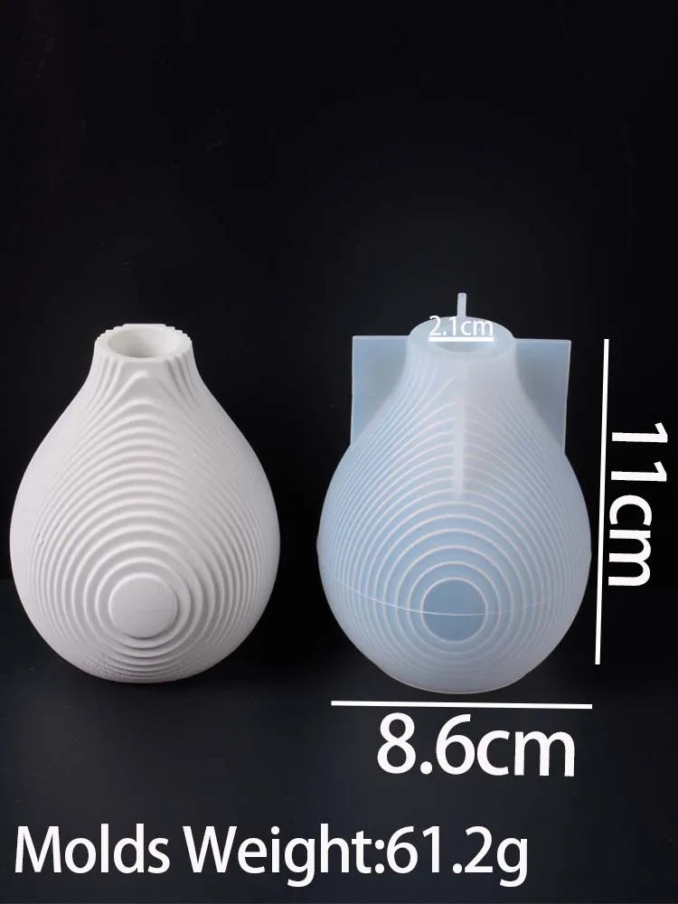 Nordic Ripples Vase Silicone Mold DIY Home Decor Ornaments Crafts Making Plaster Resin Flowerpot Casting Molds Home Decor