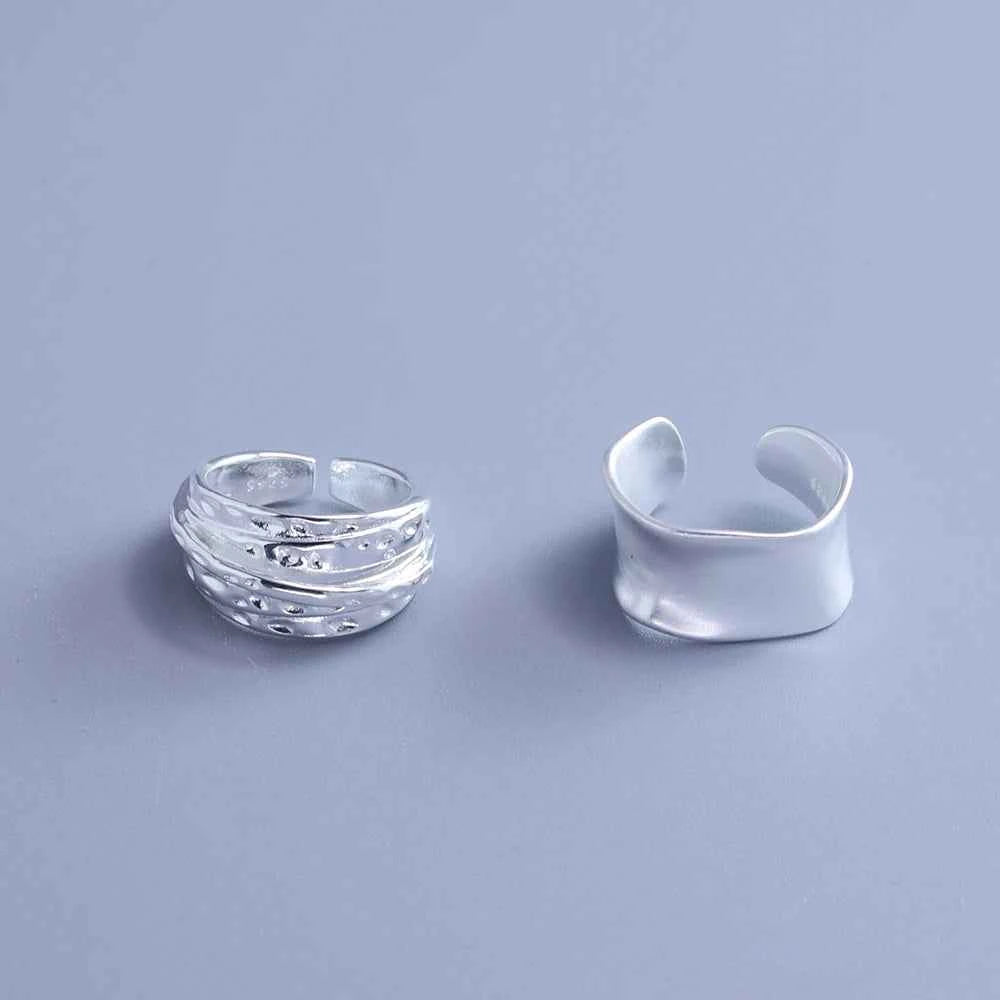 VENTFILLE 925 Sterling Silver Irregular Ring for Women Geometry Versatile Minimalism  Accessories Jewelry Gift Dropshipping