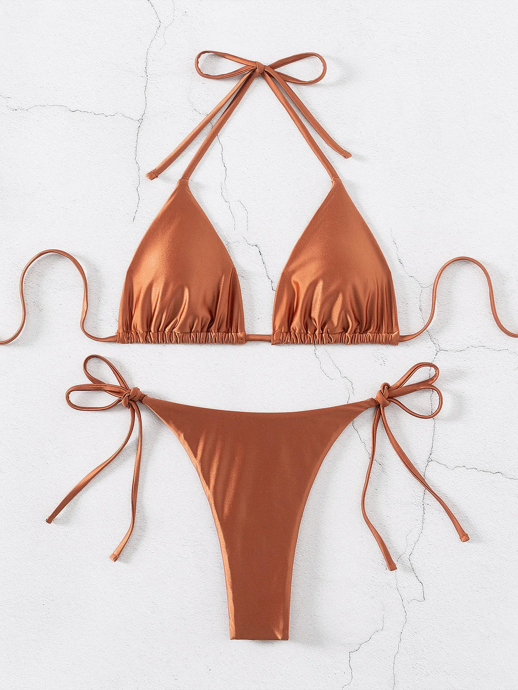 "2026 New Triangle Bikini Set - Floral Print Push Up Swimsuit & Brazilian Bottoms"