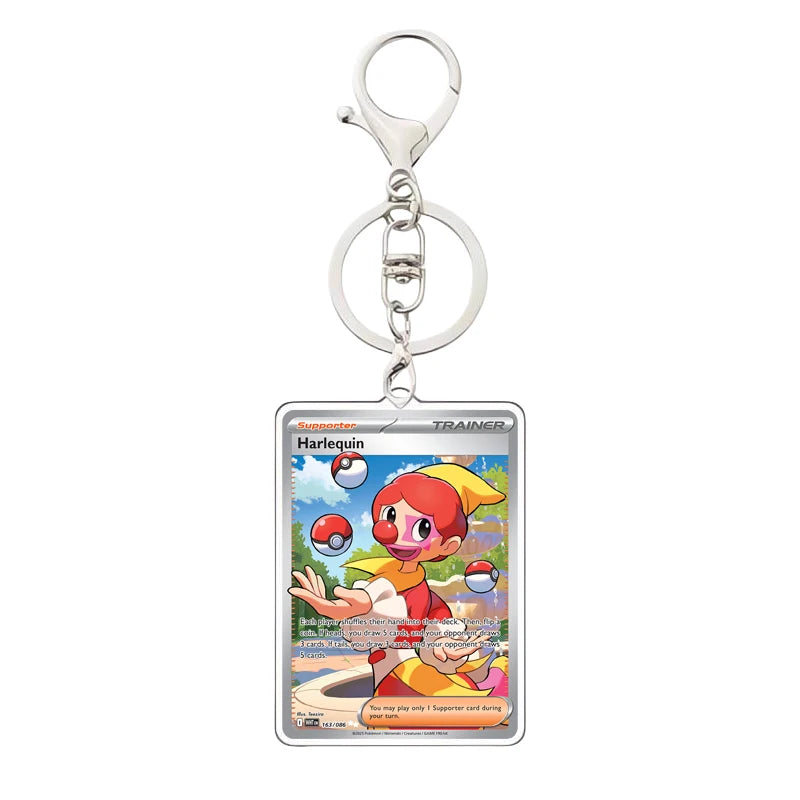 Pokemon PTCG Acrylic Keychain English Version Sv11B W Sar Bwr Reshiram Zekrom Victini N Acrylic Card Keychain Pendant 3.4X5.2Cm
