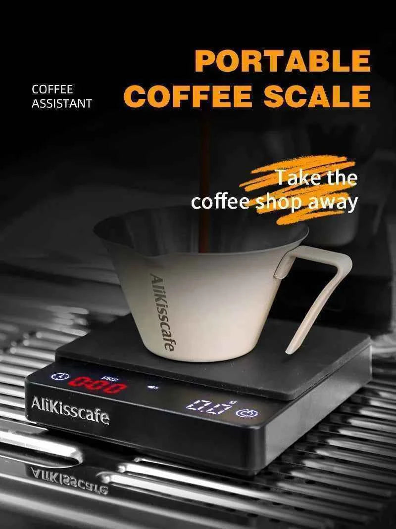 AliKisscafe Espresso Digital Scale With Timer Usb 3kg Electronic Precision Portable Barista Tool Kitchen Home Coffee Accessories