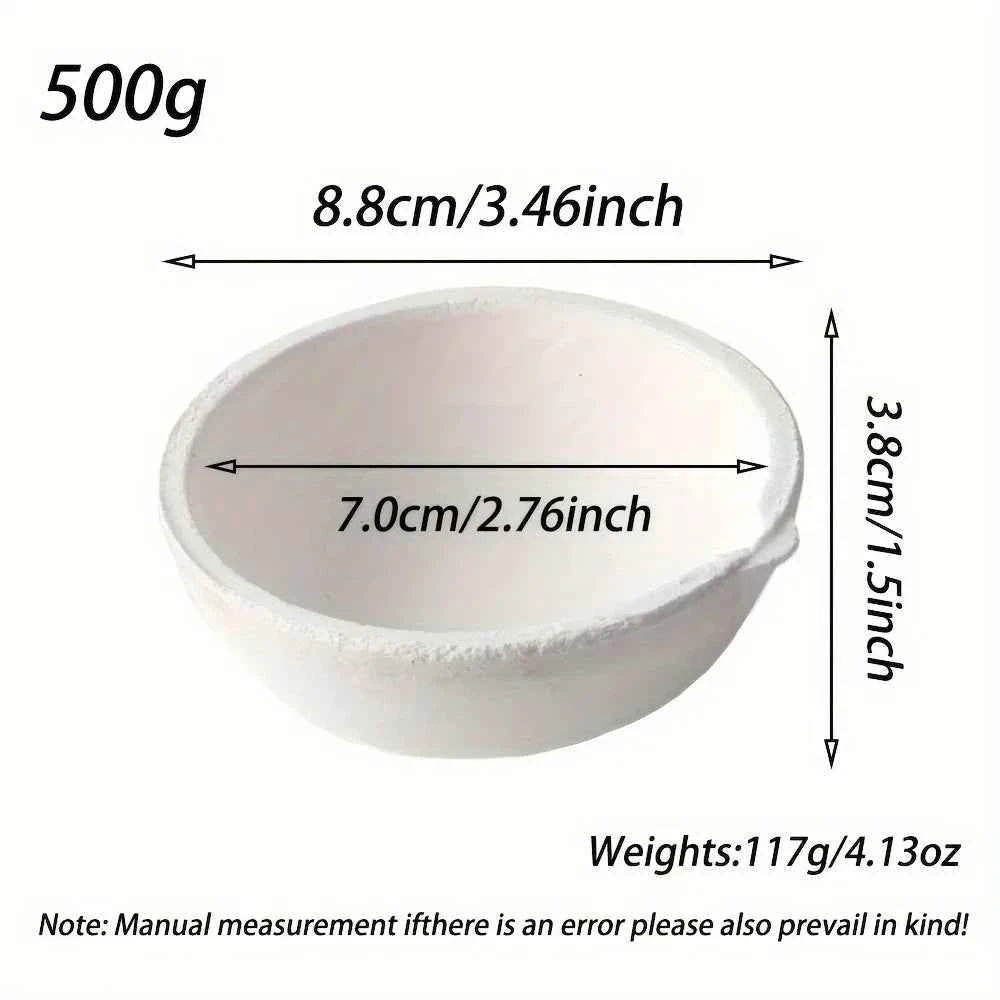 High-Temp Quartz Crucible Clip and Melting Bowl Set for Gold Silver Melting Jewelry Casting Metal Refining Furnace Tools