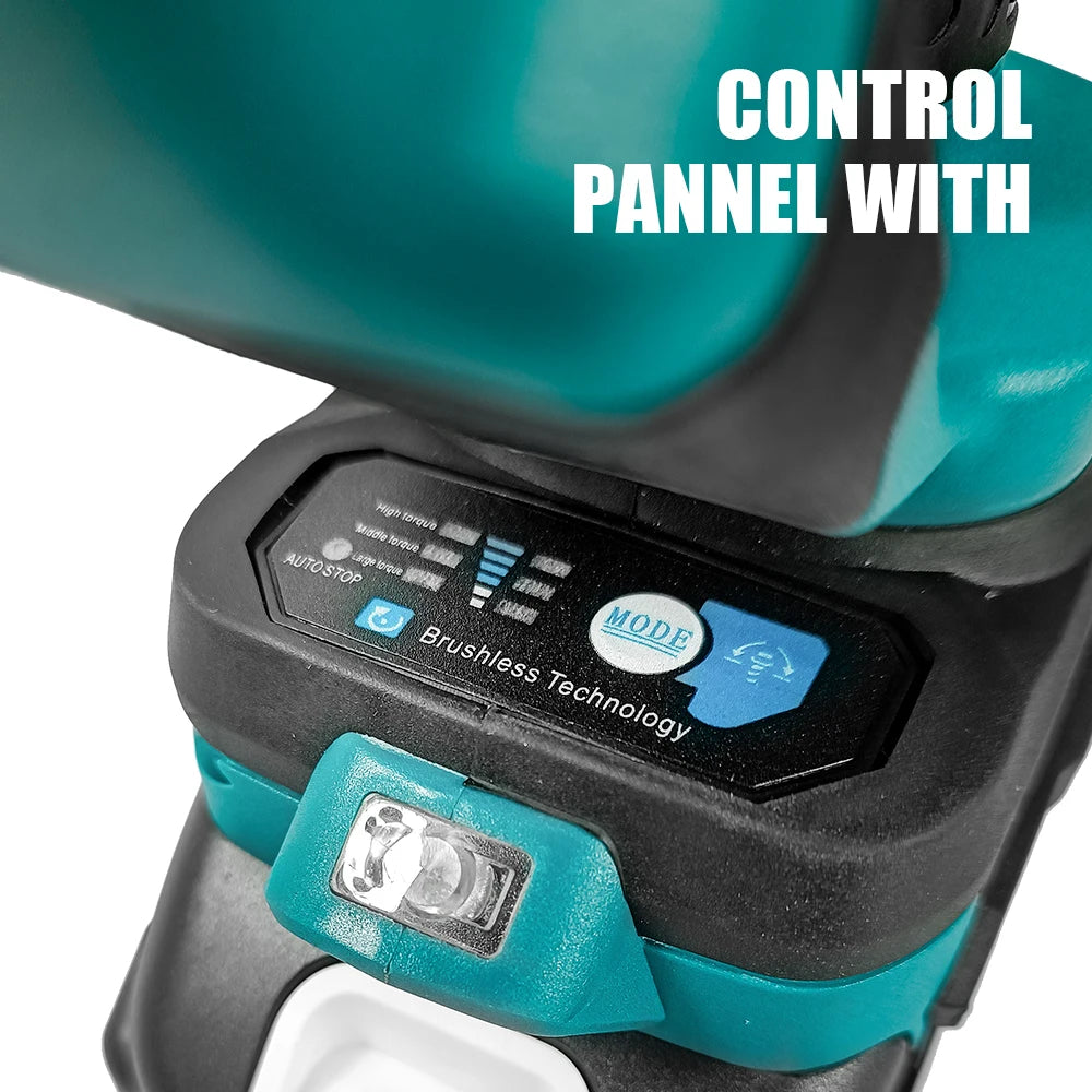Kamolee 5000 N.M Torque 1 Inch Brushless Electric Impact Wrench Lithium-Ion Battery For 18V 21V Battery