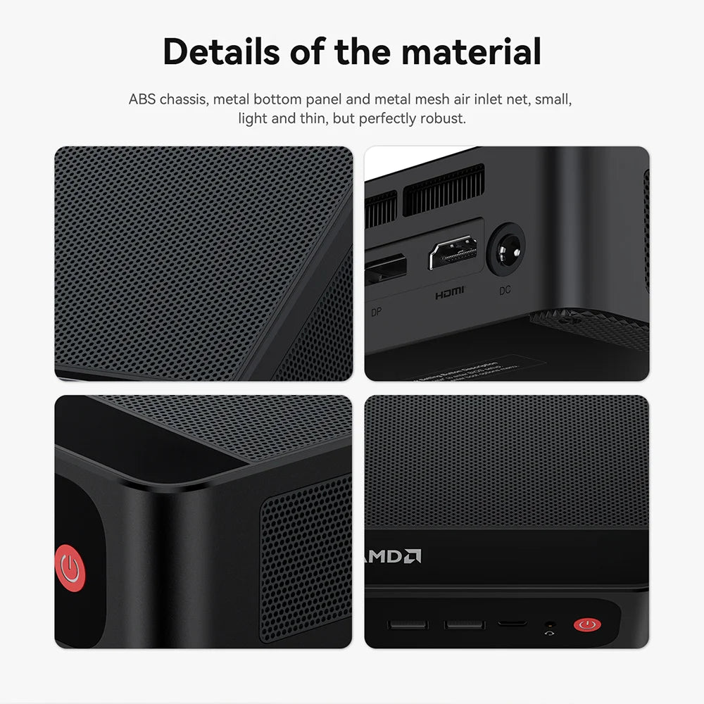 Beelink Ryzen 7 SER5 MAX 6800U SER5 MAX 7735HS 6800U Mini PC AMD DDR4 24GB RAM 500GB 24G1T SSD WiFi6 4K Desktop Computer