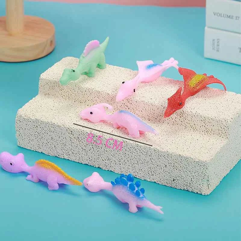 5/10/15/20pcs Dinosaur Slingshots Flying Finger Flinger Toys for Kids Birthday Party Valentine Gifts Stuffer  Classroom Prize