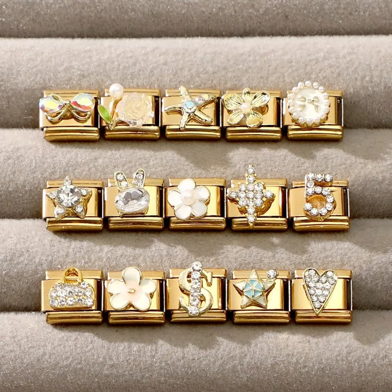Stainless Steel Italian Charm Bracelet Link – Retro Module