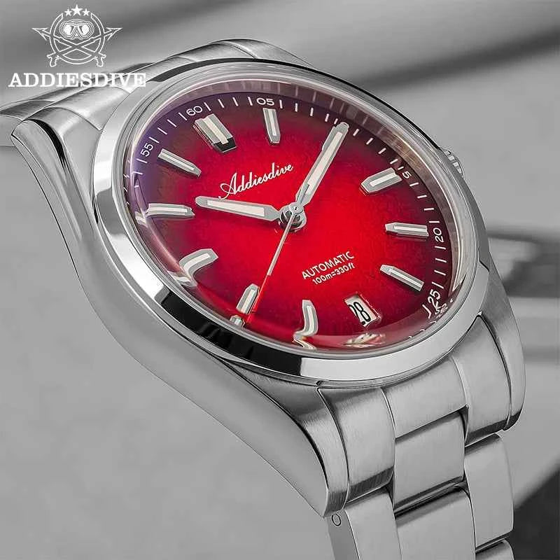 ADDIESDIVE Automatic Watch for Men Dress Mechanical Wristwatch Waterproof 100M Stainless Steel Luxury NH35 Automatic Watches Man