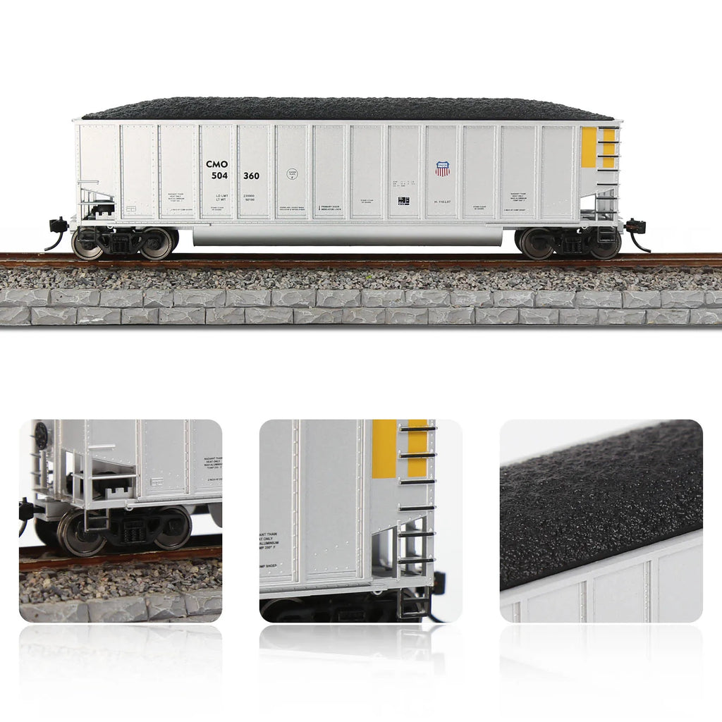 Evemodel Train Wagon HO Scale Coal Car 1:87 Coalporter Hopper Car with Coal Load C8771