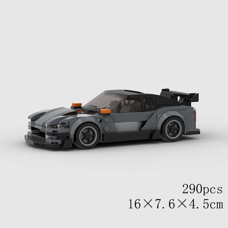 MOC Car Speed RX7 AE86 Chiron R8 Creative Racing Vehicle Model Building Block Super Race brick City Rally Sport Toy Technical