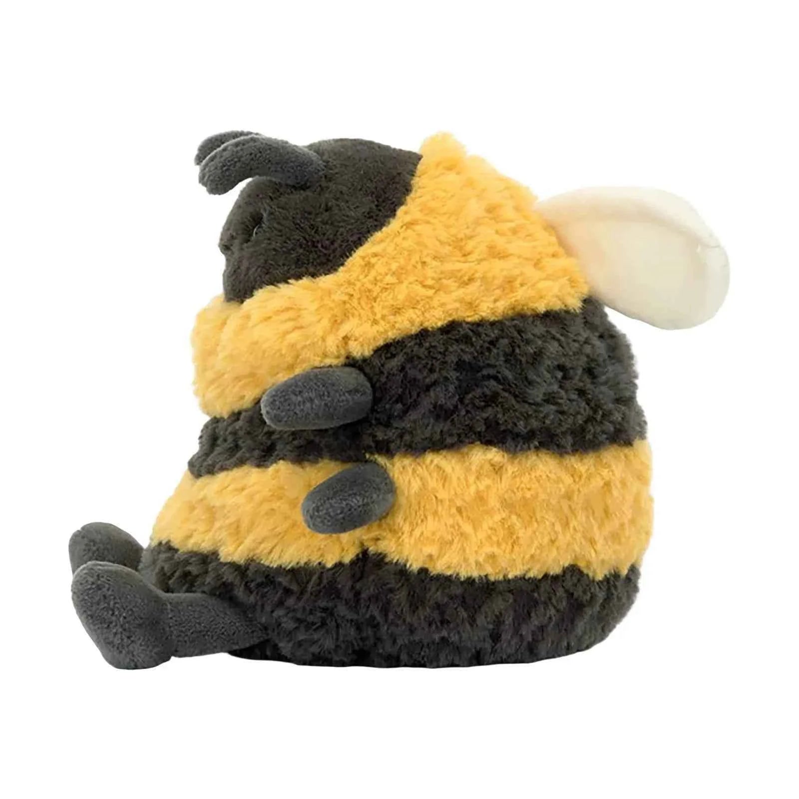 Cute Sha Bee Plush Toys Pendant Stuffed Cai Bee Plush Super Soft Honey Jar Plush Doll Bed Sleep Pillow Birthday Gifts for Kids