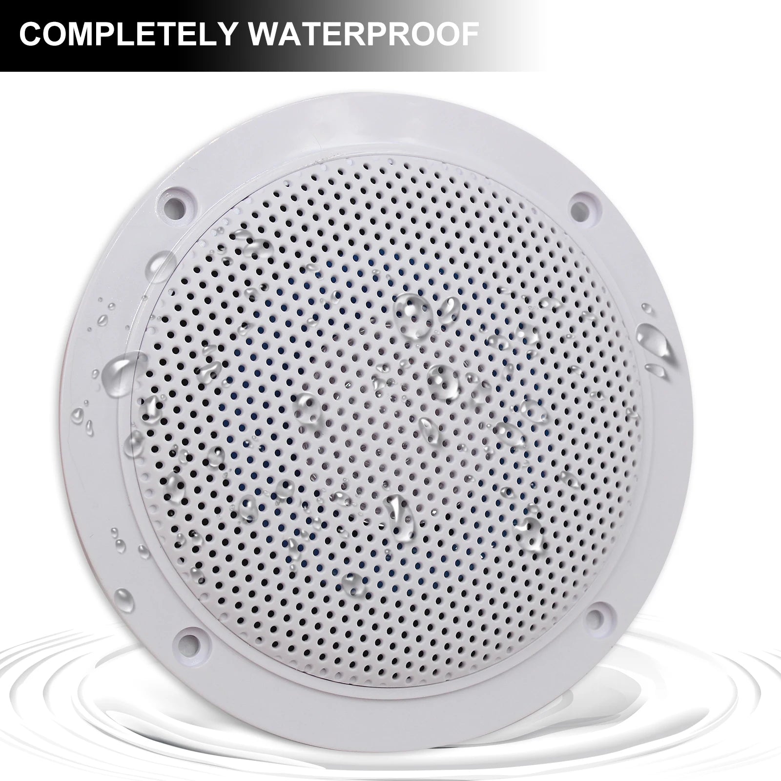 Herdio 4 Inch Ceiling Bluetooth Speakers Water Resistant 160W Marine Speakers For Bathroom Kitchen Home Outdoor Camper 2PCS