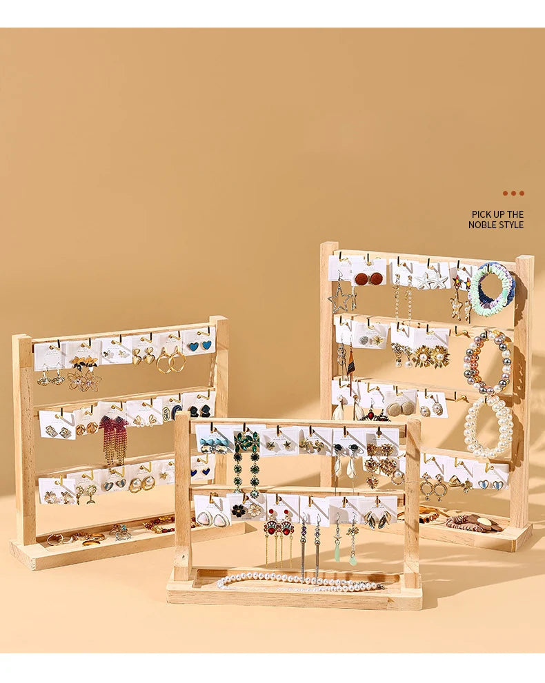 Jewelry Organizer Multi Tiers Jewelry Holder Jewelry Display Stand Earring Holder with Hooks for Rings Bracelets Showcase