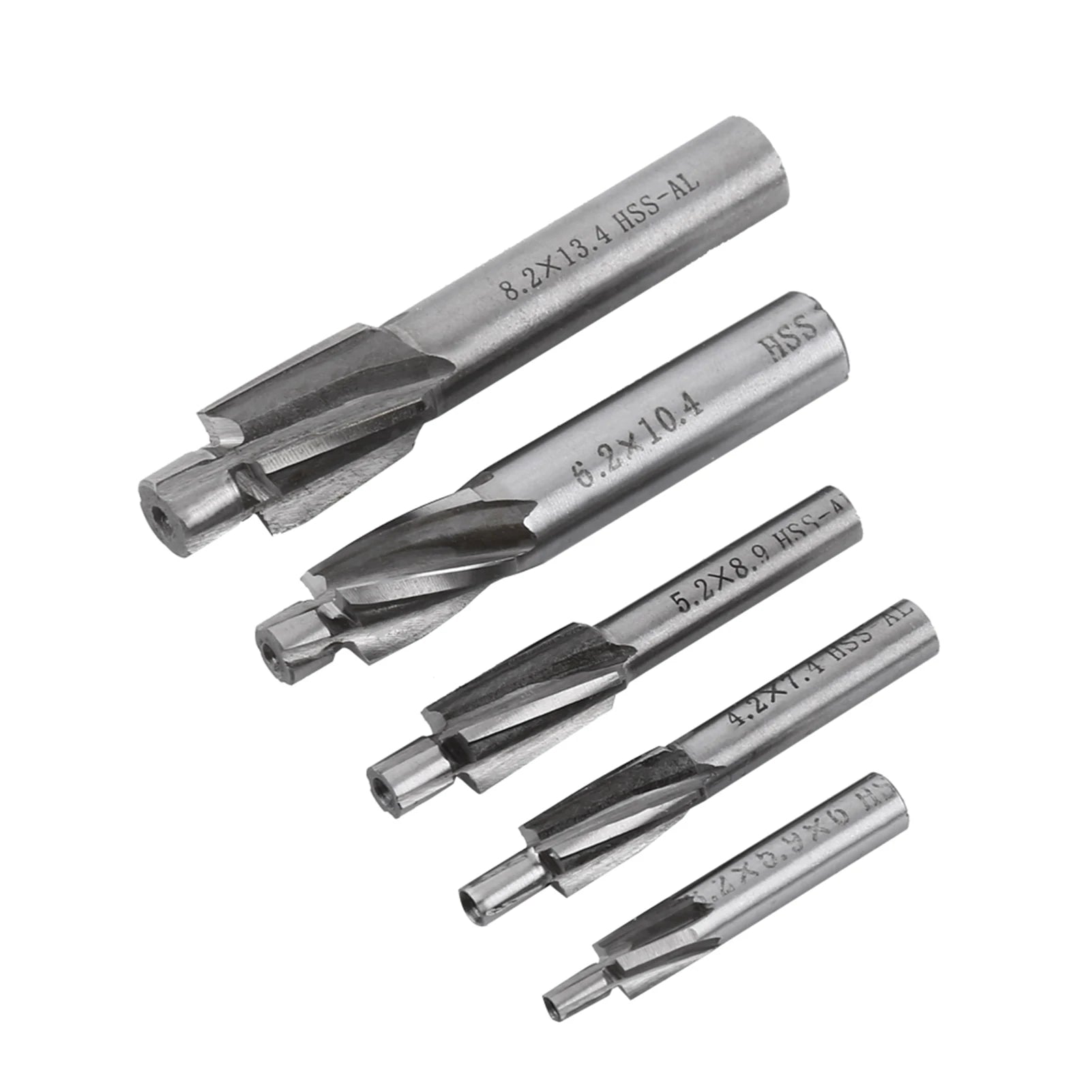 5pcs Countersink End Mill Cutter Slot Drill Bits Tool M3 M4 M5 M6 M8 Drill Milling Bits
