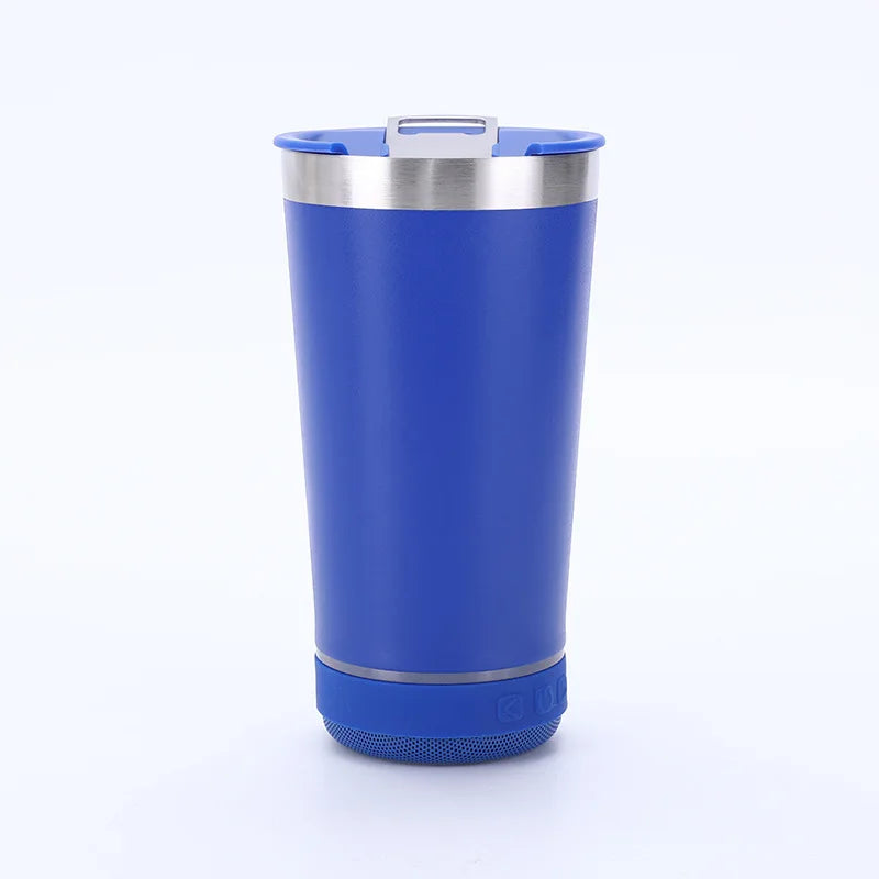 Portable music cup stainless steel reusable simple water bottle speaker wireless Bluetooth speaker