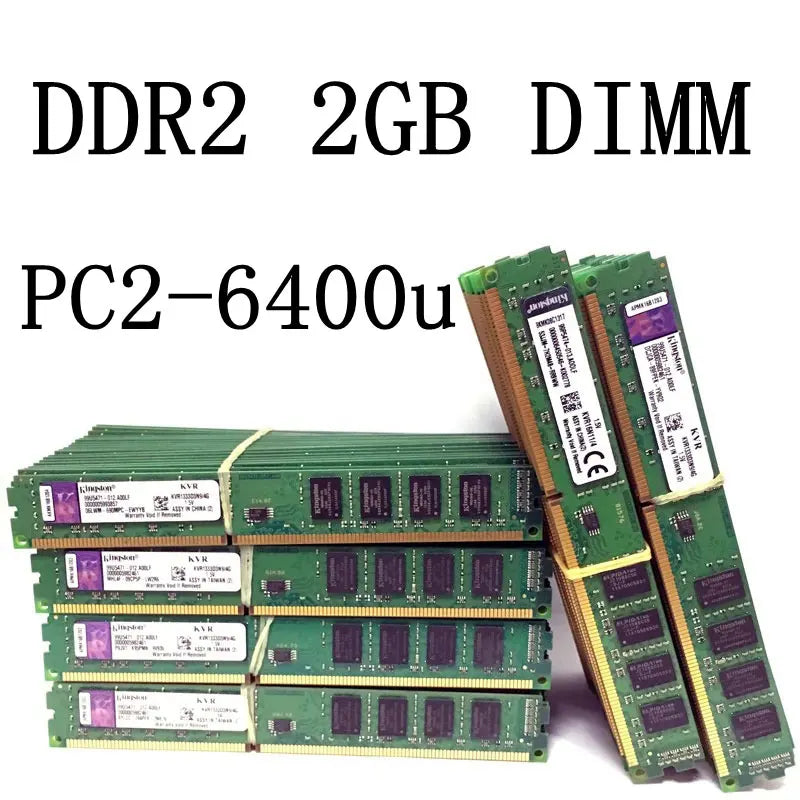 Kingston Memoria Ram DDR2 2GB 4GB(2X2GB) Kit DIMM Memory RAM Computer Desktop 667MHz 800Mhz PC2-5300 6400 ddr2 ram Memory