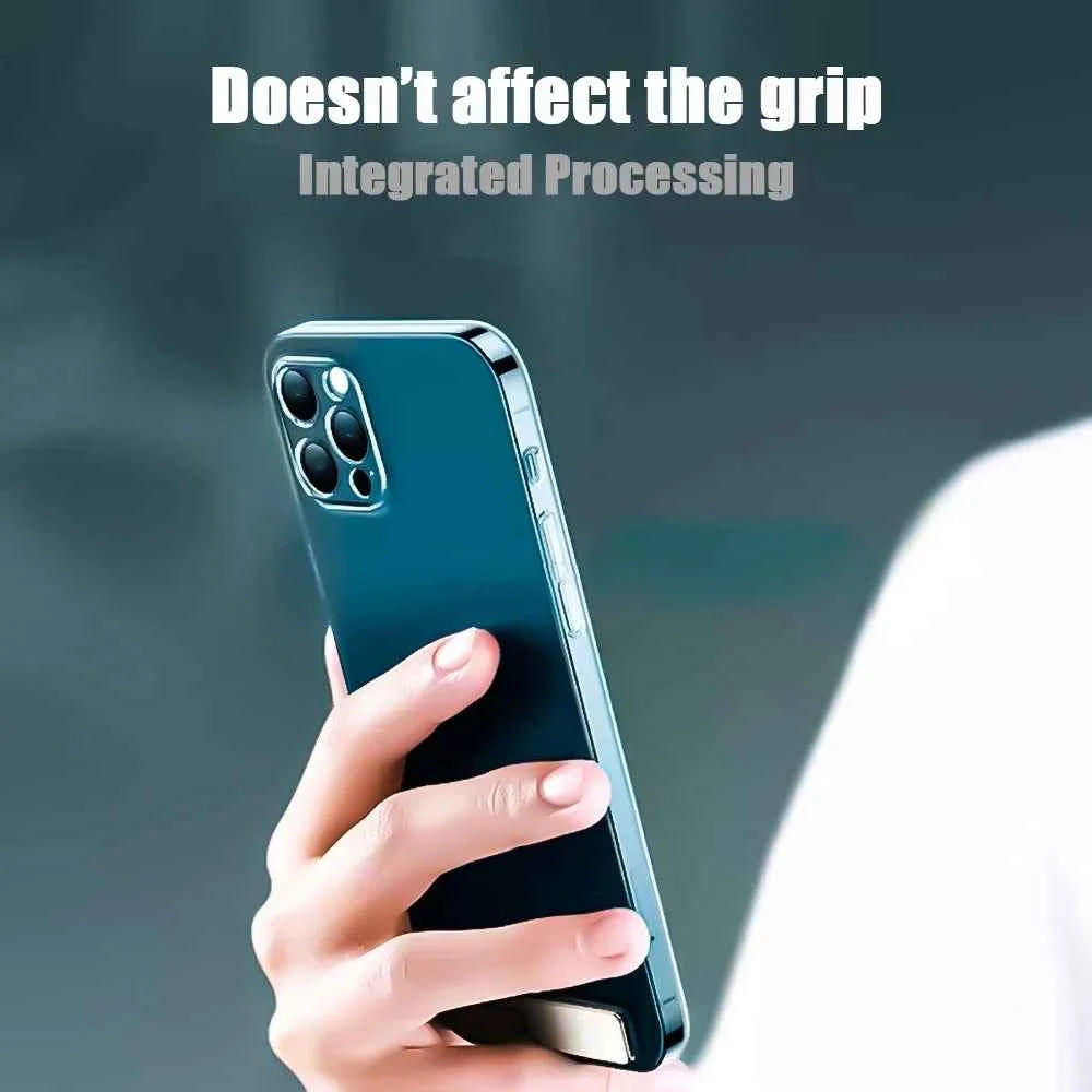 Magnetic Ultra Thin Foldable Mobile Phone Holder Bracket Metal Alloy Desktop Cell Phone Stands Universal Phone Support Kickstand