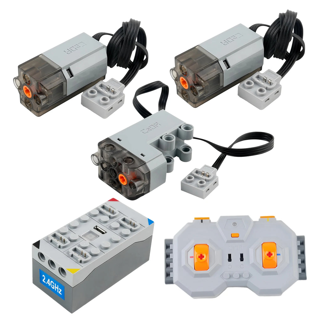 CaDA Technical Motor Parts Upgrade M/L Servo Motor Building Blocks Car Model Power Mechanical Compatible with Legoeds DIY Toys