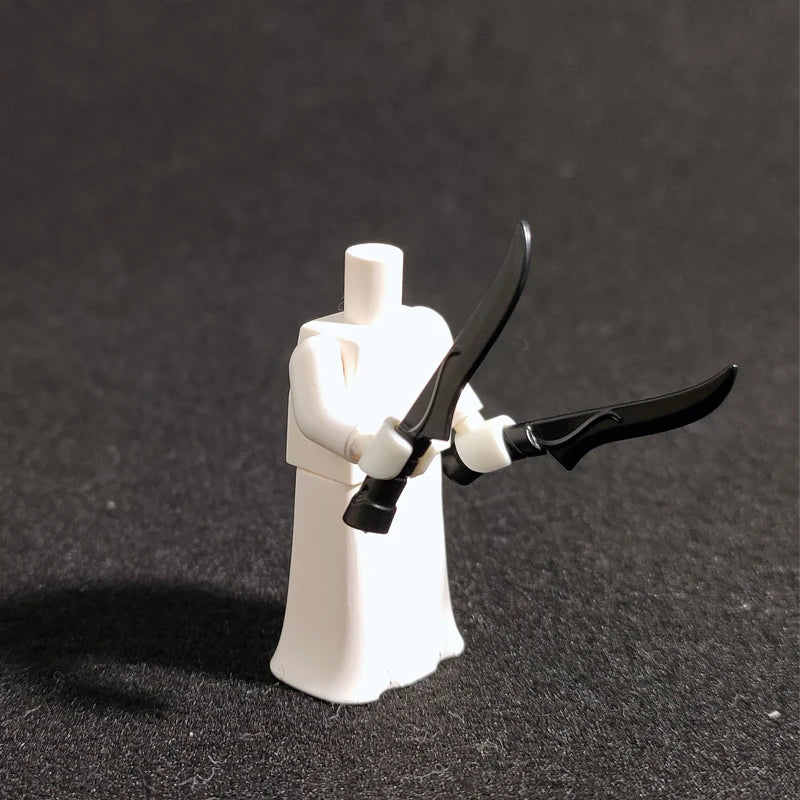 10PCS/SET Middle Ages Knights Elf  MOC  Shield Sword  Spear  For 4cm Mini Dolls  Building Blocks Brick Toys For Kid