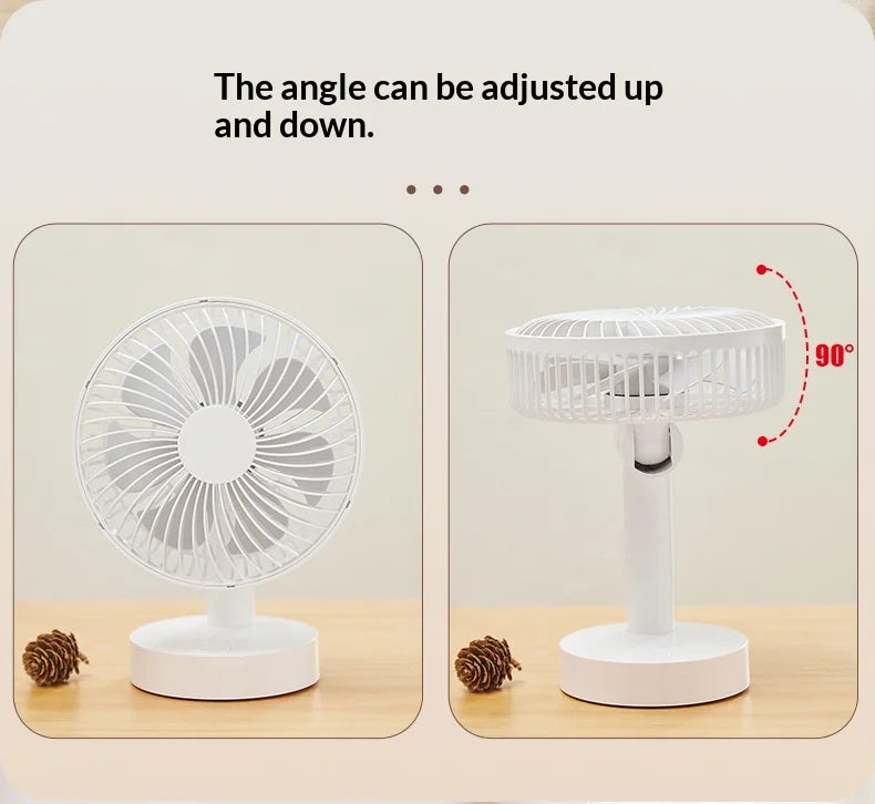 USB PLUG-IN Small Fan Office Desk Electric Fan USB 6-Inch  Desktop Bedside Fan with Long Battery Life