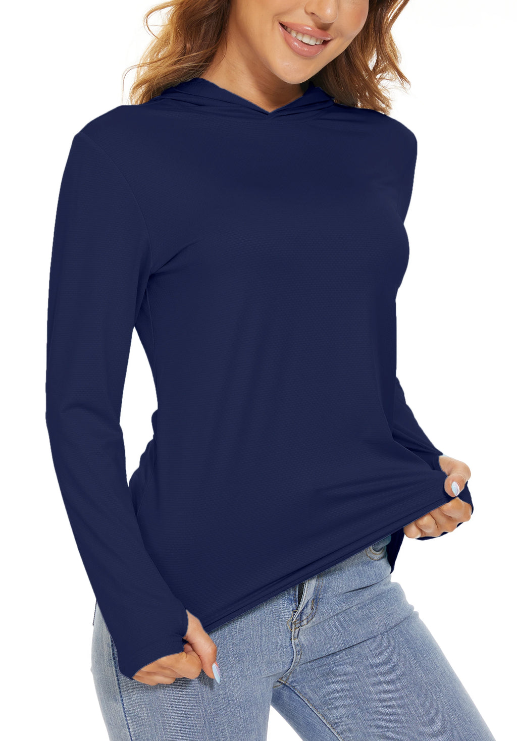 TACVASEN Summer UV/Sun Protection Outdoor Hooded T-shirt Women's Hoodie Shirt UPF 50+ Long Sleeve Fishing Hiking Athletic Shirts