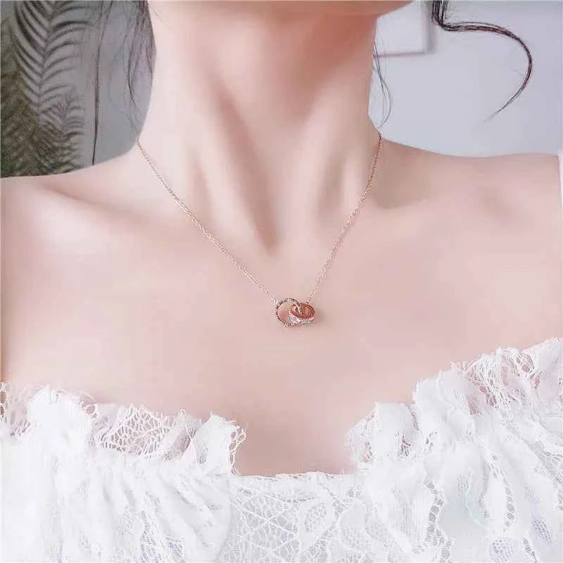 Stainless Steel Famous Brand Roman Numerals Pendant Necklace For Woman Woman Necklace Luxury Jewelry
