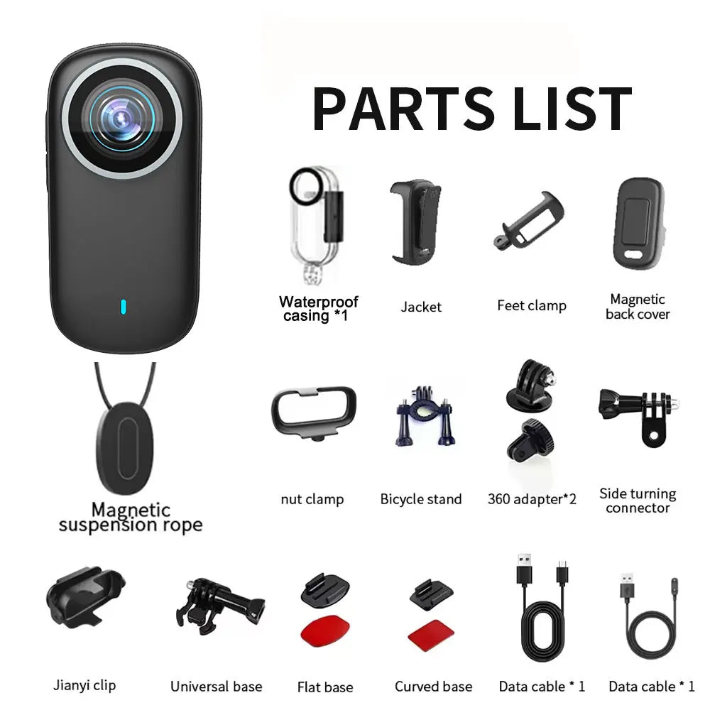 4K Mini Thumb Sports Camera Magnetic Pocket Action Pet Camera  Wearable Bodycam Miniature Waterproof Motorcycle Helmet Camcorder