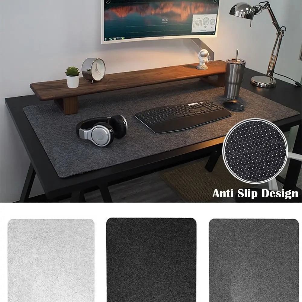 Large Wool Felt Mouse Pad Home Office Computer Desk Protector Laptop Table Mat Non-slip Keyboard Mice Mat Gaming Accessories
