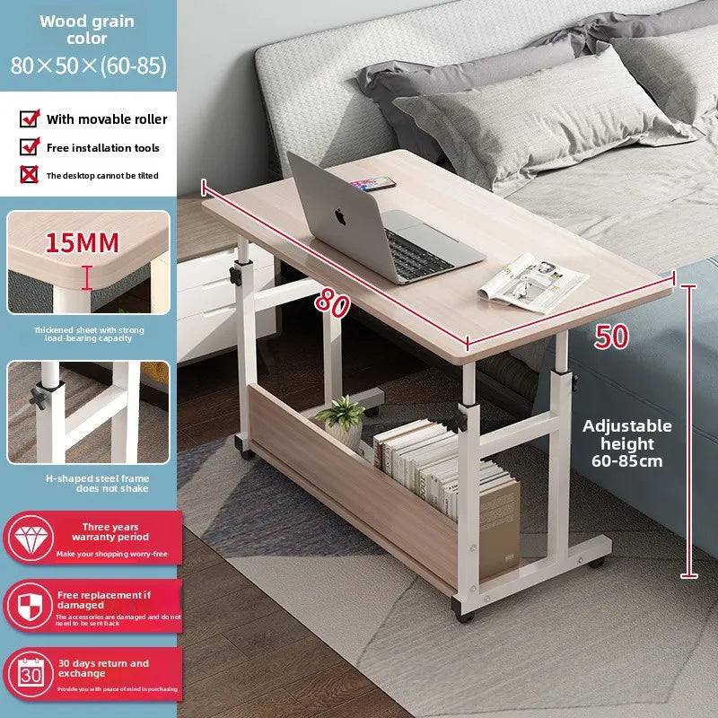 Computer desk Bedside table Mobile lifting small table Household small laptop holder with wheels